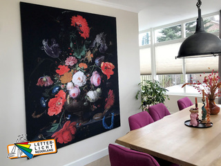 Schilderij-doek op de muur